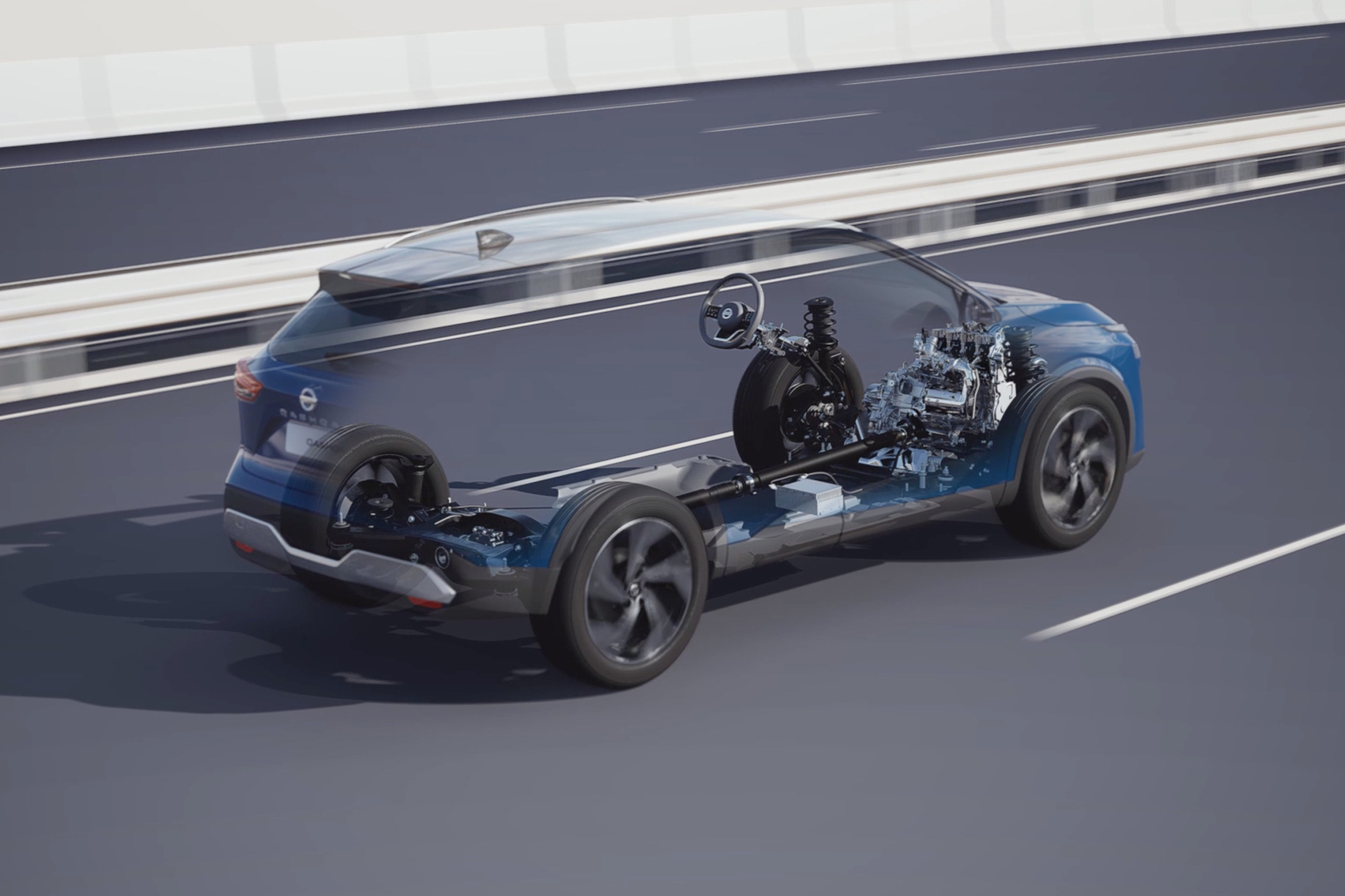 Powertrains and hybrid car functions Nissan Qashqai SUV Nissan